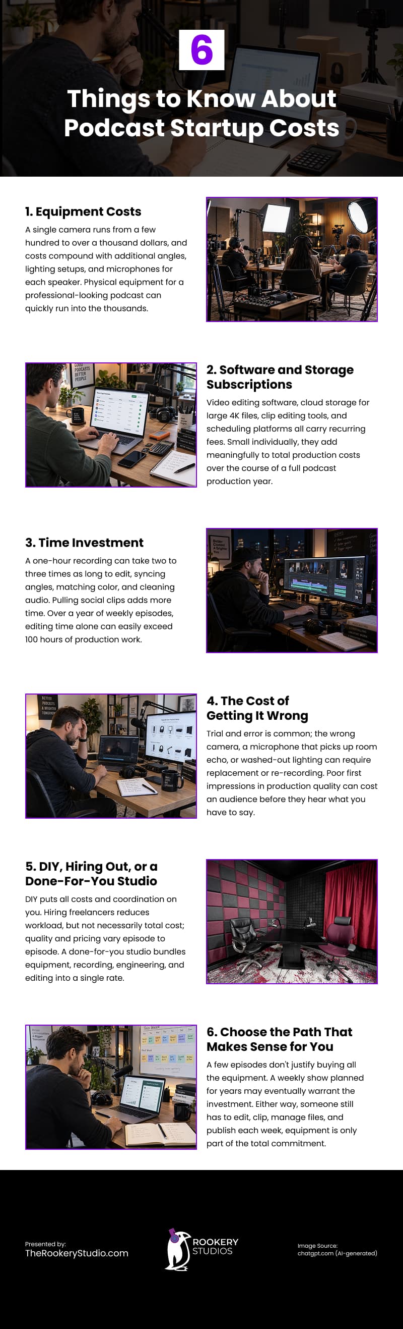 6 Things to Know About Podcast Startup Costs Infographic